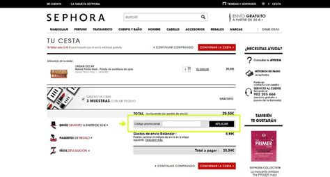 sephora codigo descuento san valentin